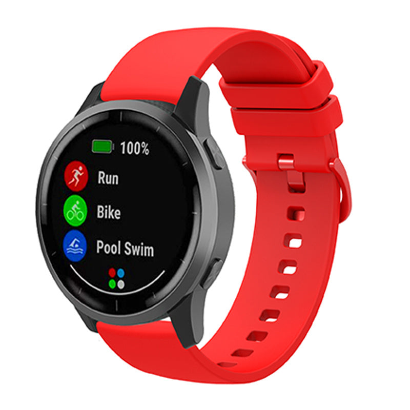 Universal 22mm Silicone Replacement Wrist Band Solid Color Adjustable Watch Strap with Same Color Buckle Universal 22mm Silicone Replacement Wrist Band Solid Color Adjustable Watch Strap with Same Color Buckle